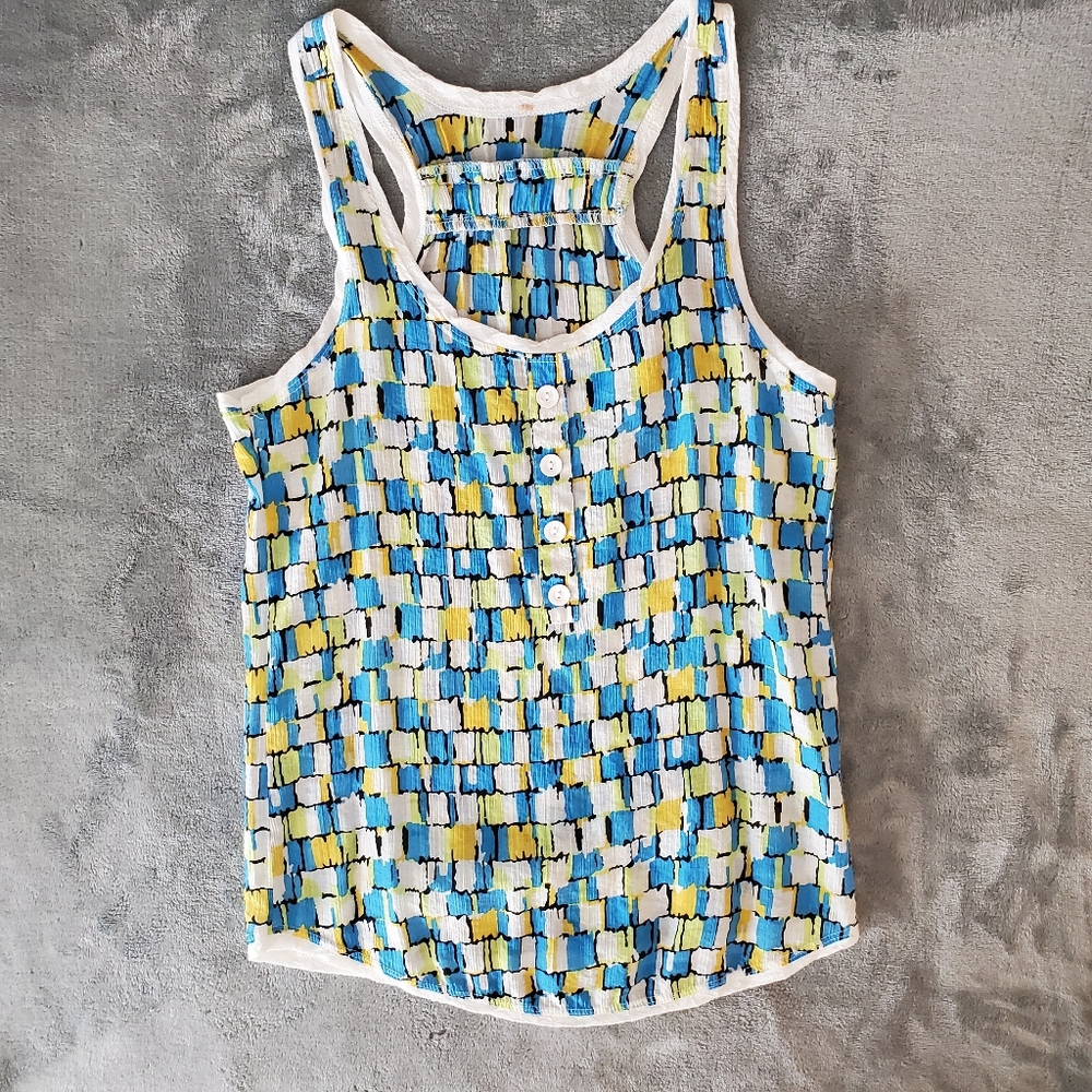 Lightweight Geo Print Racerback Tank Top